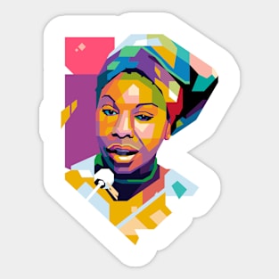 Nina Simone Popart Sticker